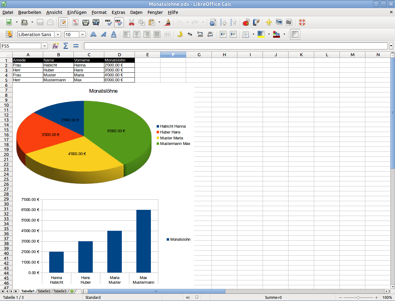 open libreoffice calc